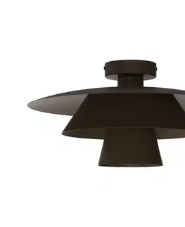 Svietidlá  Stropné svietidlo PLATO 1xE27/15W/230V pr. 32 cm hnedé 5750