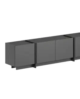 TV stolíky WON široký TV stolík, antracit/čierna
