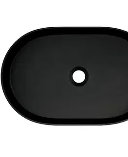 Sanitárna keramika DEANTE - Silia nero Granit umývadlo, oval CQS_NU6S