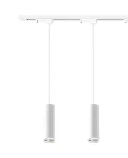 Svietidlá  Závesné svietidlo na lankách v lištovom systéme PIPE 3xGU10/10W/230V biele ML2080