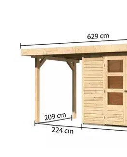 Zahradné domčeky Drevený záhradný domček RETOLA 5 Lanitplast