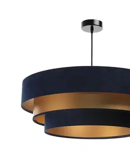 Svietidlá  Luster na lanku TRINITI 1xE27/60W/230V modrá/zlatá 050-073-60