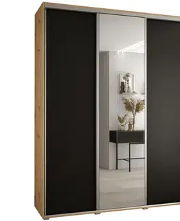 Šatníkové skrine Skriňa 45 Canaris 3 190 artisan/čierna/silver