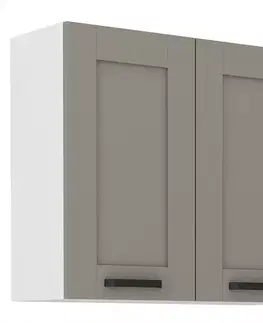 Kuchynské skrinky visiace Kuchynská skrinka Luna claygrey/biela 80G-72 2F