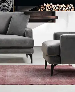 Kreslá Kreslo ušiak Papira Armchair - Anthracite