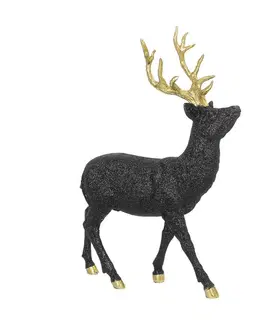 Vianočné dekorácie Dekorácia Deer 32x12x40 cm black
