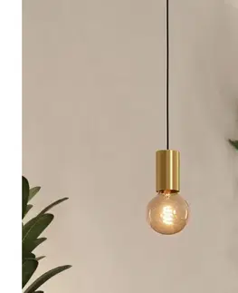 Svietidlá Eglo 900799 - Luster na lanku POZUETA 1xE27/40W/230V zlatá 900799