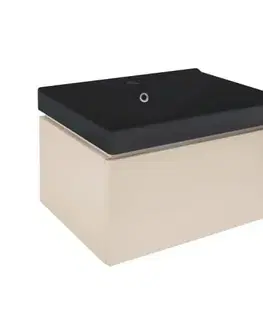 Kúpeľňový nábytok Kúpeľňová skrinka s umývadlom SAT Feel 60x30x46 cm pieskovo béžová mat SATFEEL60BEU1MB SATFEEL60BEU1MB