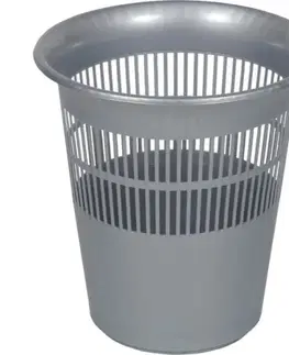Odpadkové koše Kinekus Kôš na papier JASPER, plastový, svetlo strieborný