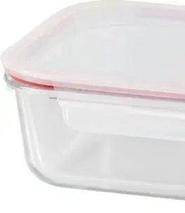 Dózy na potraviny Kinekus Dóza sklo obdĺžnik 1500ml, s vekom, delená