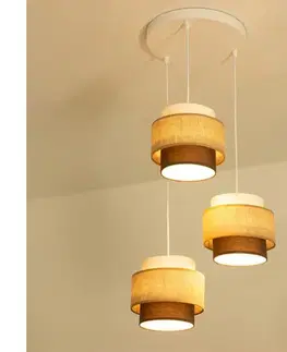 Svietidlá BRILAGI - Závesný luster na lanku RESNA 3xE27/60W/230V pr. 45 cm béžová/čierna H0445