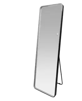 Kúpeľňové zrkadlá Mereo Zrkadlo hranaté 500x1700 mm, LED osvetlenie, závesné aj stojaté, čierny rám CN188