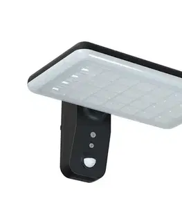 Svietidlá  LED solárne nástenné svietidlo so senzorom LED/15W/3,2V 4000K/6000K IP65 čierne 10315