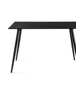 Konferenčné stolíky Jedálenský stôl CERAVIBE 140, čierny, 140 x 80 cm