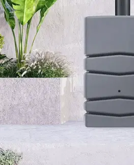 Sudy na vodu NABBI IDTC450 plastový zásobník na dažďovú vodu 450 l svetlosivá