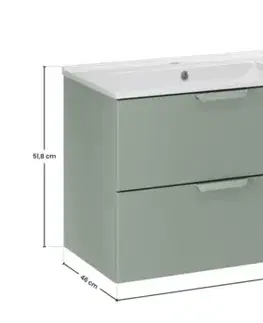 Skrinky s umývadlom ArtCom Kúpeľňová skrinka s umývadlom ASTER Green U120cm | 120 cm