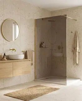 Sprchové dvere REA/S - Sprchová zástena Flexi Brown / Brush Gold 100 KPL-K99472