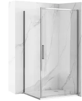 Sprchové dvere REA/S - Sprchová kabína Rapid Swing Chrom Dvere: 100 x Sprchová zástena: 90 KPL-K5606