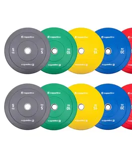 Závažia k činkám Súprava 2x5ks gumových kotúčov inSPORTline Bumper Plate Go 2x 5-25 kg 50 mm