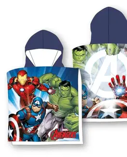 Osušky pre bábätká Detské bavlnené pončo Avengers 55x110cm Faro Tiahome