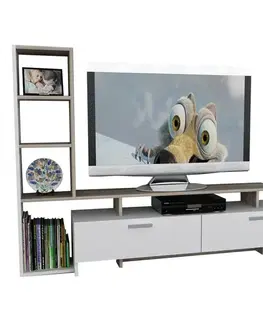 Obývacie steny TV skrinka / Obývacia stena Simal - White, Cordoba