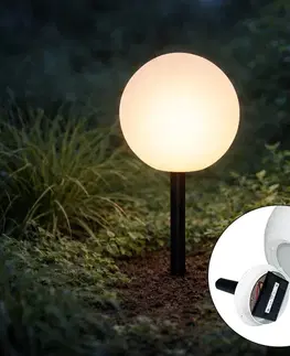 Solárne svietidlá Vonkajšia lampa biela 25 cm vrátane LED IP44 slnečná RGBW - Ludger