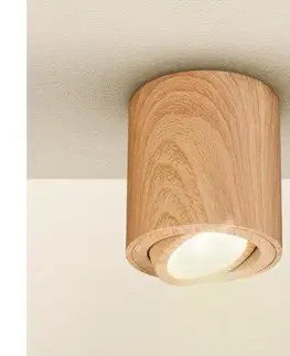 Svietidlá BRILAGI - Bodové svietidlo MIA 1xGU10/30W/230V 84x80 mm hnedá WD300-WOOD-OEM