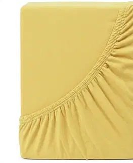 Plachty 4Home jersey prestieradlo Ideál žltá, 180 x 200 cm