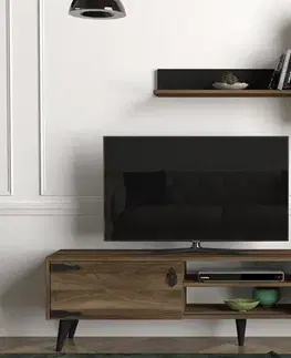 TV stolíky DELUXE ANTHES malá Tv stena, orech
