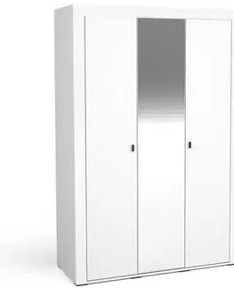 Šatníkové skrine Skriňa Mossa M02 3D biely mat