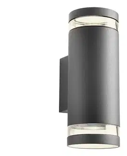 Svietidlá Redo 90518 - Vonkajšie nástenné svietidlo CARGO 2xGU10/28W/230V IP54 antracit 90518