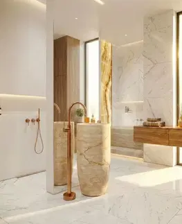 Kúpeľňové batérie REA - Voľne stojace batérie LUNGO Brush Copper REA-B4303