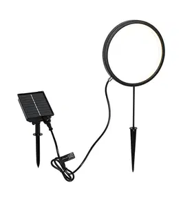 Solárne svietidlá Bodové svetlo čierne 50 cm vrátane nabíjateľnej a solárnej LED IP65 - Adalind