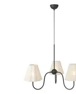 Svietidlá Markslöjd 109172 - Luster na lanku VEYA 3xE14/40W/230V priemer 90 cm ľan/čierna 109172