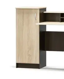 Písacie stoly KEIN písací stolík, wenge/dub Sonoma 