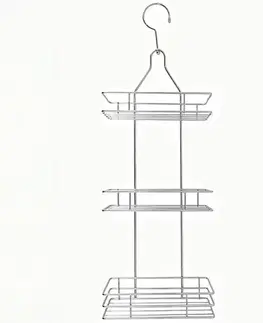 Kúpeľňové doplnky Trojitá polica FTD2212-B1 silver