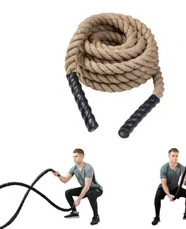 Ostatné fitness náradie Posilňovacie lano inSPORTline WaveRope Base 40 mm - 9 m