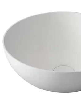 Umývadlá SAPHO - THIN umývadlo na dosku Ø 39 cm, bielá mat WN185