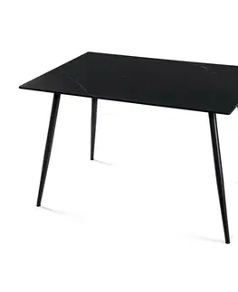 Konferenčné stolíky Jedálenský stôl CERAVIBE 140, čierny, 140 x 80 cm