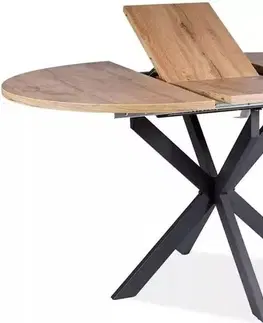 Kuchynské a jedálenské stoly Signal Rozkladací jedálenský stôl GASTON | dub artisan 100 cm