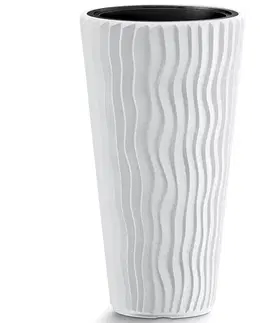 Kvetináče a truhlíky NABBI DPSP350 plastový kvetináč 34,9 cm biela
