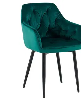 Kreslá KONDELA Fedris 2 New dizajnové kreslo zelená (Velvet)