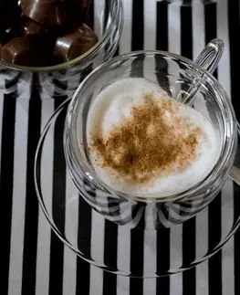 Hrnčeky a šálky KONDELA Hotcolder Heart Typ 29 termo šálka s podšálkou (2 ks) 250 ml priehľadná