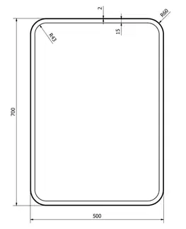 Kúpeľňové zrkadlá SAPHO - FLOAT LED podsvietené zrkadlo 50x70cm, biela 22571