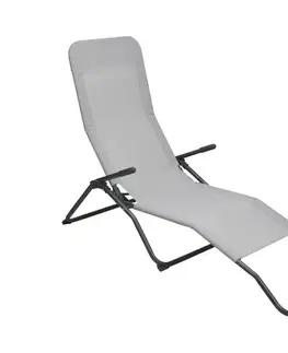 Záhradné stoličky a kreslá Koopman Záhradné lehátko FIKA 60x140 cm sivé FB7000300