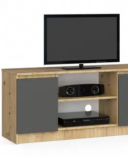TV stolíky Moderný TV stolík ROMANA120, dub Artisan / grafit