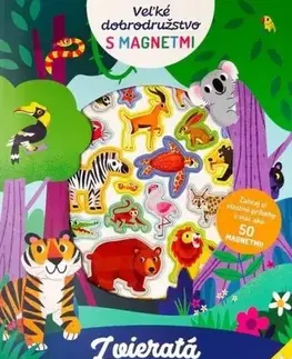 3D, magnetické, priestorové knihy Veľké dobrodružstvo s magnetmi - Zvieratá - Mel Draws