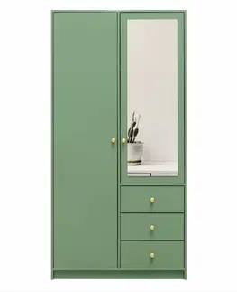 Šatníkové skrine ArtStol Šatníková skriňa SIENA 2 D2 | zelená