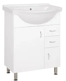 Kúpeľňový nábytok Kúpeľňová skrinka s umývadlom Keramia Pro 60x50 cm biela PRO60DV PRO60DV