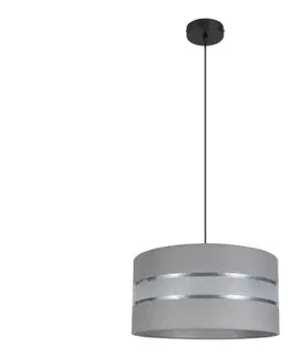 Svietidlá  Luster na lanku CORAL 1xE27/60W/230V pr. 40 cm šedá 0711